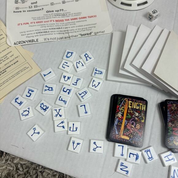 Acronymble Vintage Boardgame Board Game 1991 Acronymwits Inc - Picture 8 of 11